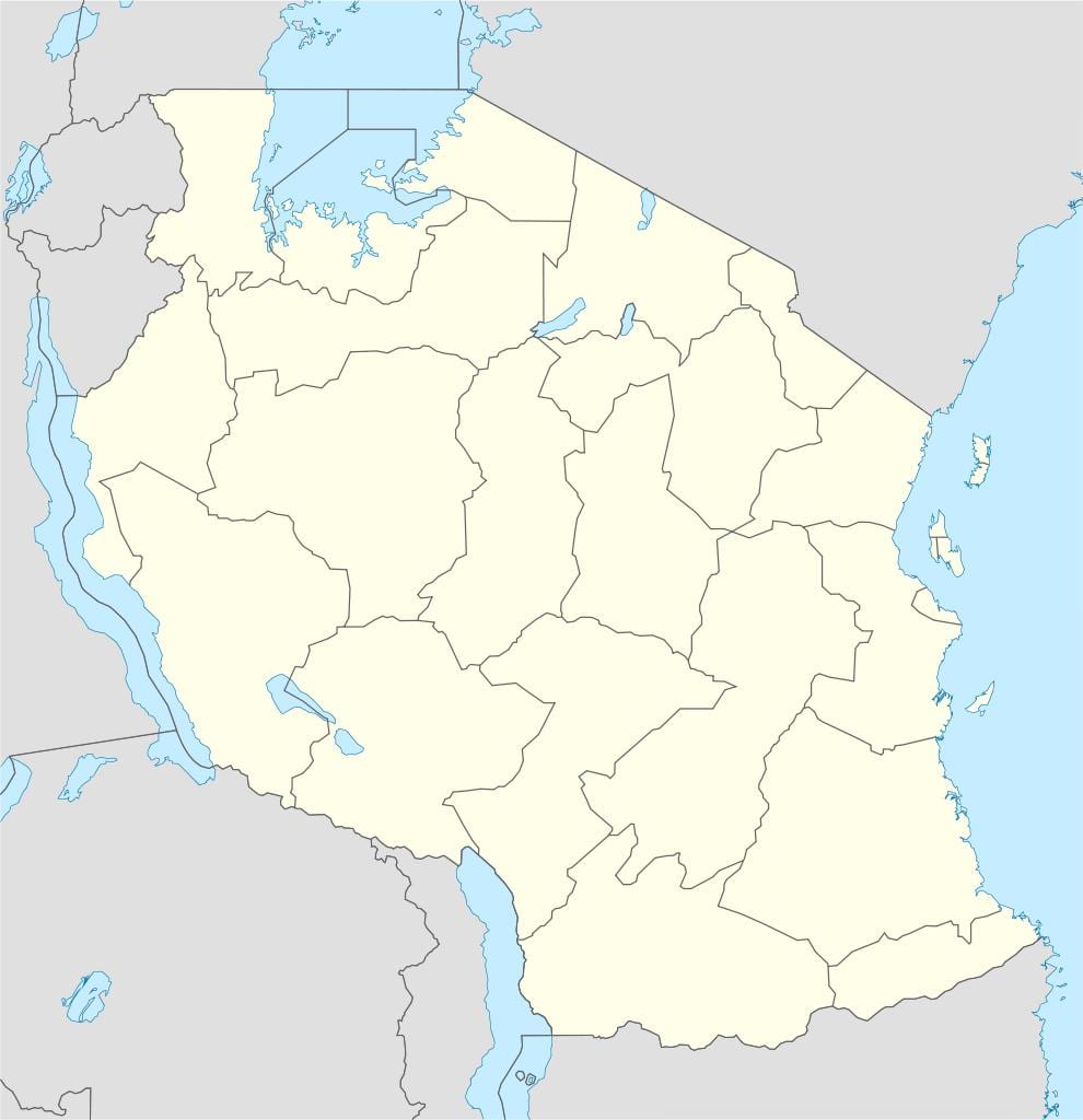 Kaart van tanzania vector