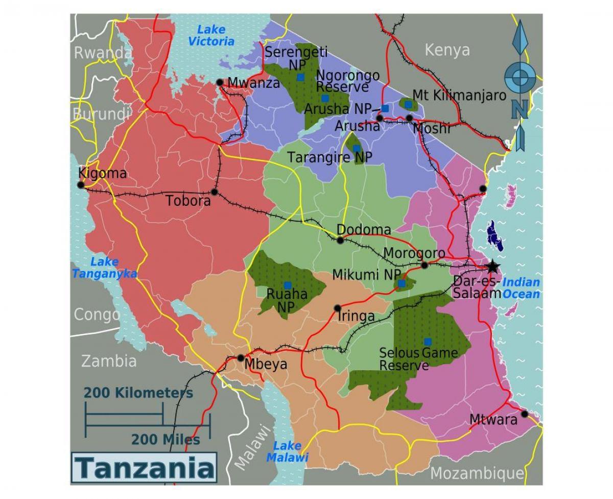 Kaart van tanzania taal