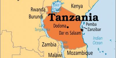 Kaart van dar es salaam in tanzania