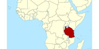 Kaart van de locatie van tanzania wereld 