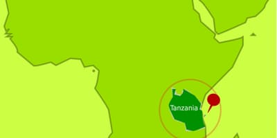 Kaart van maffia-eiland van tanzania