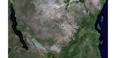 Kaart van satelliet-tanzania