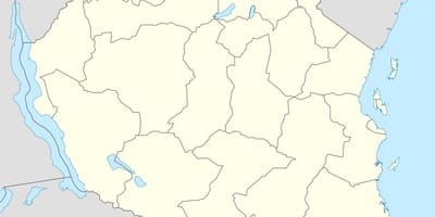 Kaart van tanzania vector