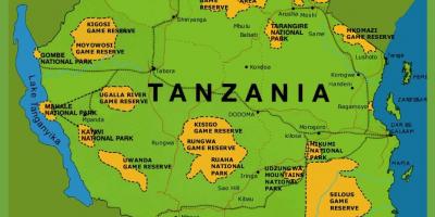 Een kaart van tanzania