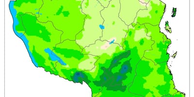 Kaart van tanzania klimaat