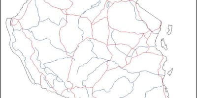 Blanco kaart van tanzania