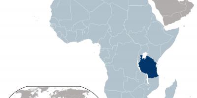 Tanzania locatie op kaart