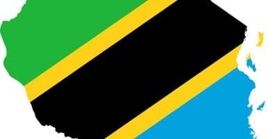 Kaart van tanzania vlag